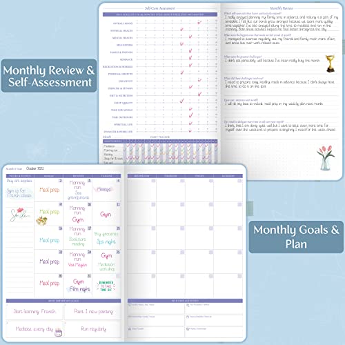 Legend Self-Care Journal – Guided Daily Reflection Journal to Support Mental & Physical Health – Daily Mood, Meditation & Personal Development Notebook – 7.1x10.5”, Lasts 3 Months (Periwinkle Gold) - color: Periwinkle Gold