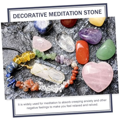 Decorative Healing Stones Set Portable Crystal Massage Stones for Chakra Balancing Stress Relief and Meditation Gift Box Included for Mindfulness and Relaxation