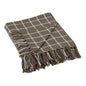 DII Transitional Checked Plaid Woven Throw, 50x60, Brown - color: Brown, size: 50x60"
