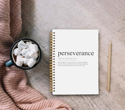 Perseverance Definition Inspirational Notebook, Motivational Journal, Inspirational Gifts for Coworkers Women Men, Inspiring Work Spiral Notebooks 5.5x8.3 Inch - color: 15-explanation-notebook