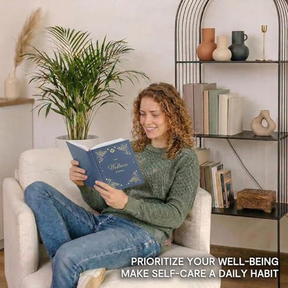 &And Per Se Wellness Journal, Self Care & Daily Journal for Women, Mental Health Planner with Habit Tracker, Diet & Goals, Undated, Gift-Ready (Stardust Blue) - color: H-Stardust Blue