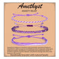 QOGIR Handmade Healing Bracelet,6mm Natural Gem Stone Bracelet rope bracelet - color: Amethyst(Spiritual Awareness), size: 4mm