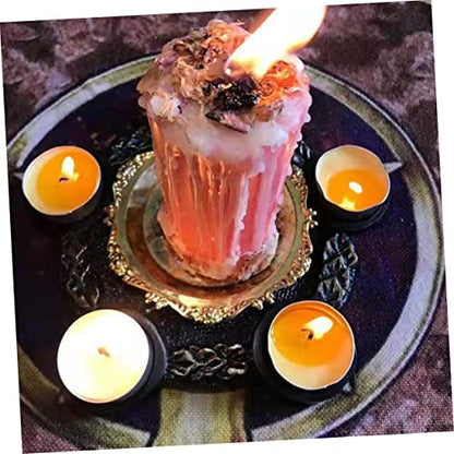 ULTECHNOVO Pentacle Star Candleholder Prop Decorative Altar Ornament for Sacrifice Rituals Compact Long-Lasting Material Unique Desktop Decor for Home and Ceremony