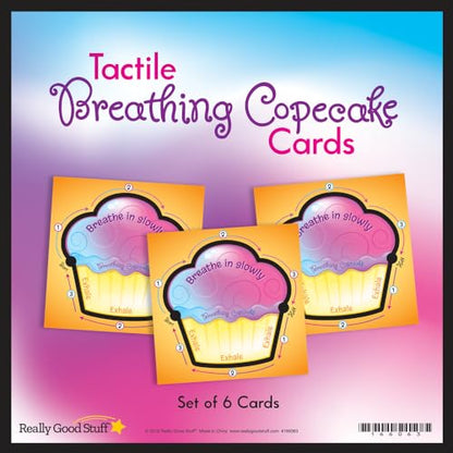 Really Good Stuff Tactile Breathing Copecake Cards - Social-Emotional Learning Tools for Children - Calming, Meditative Classroom Supplies - Promotes Relaxation & Helpful Breathing Techniques - style: Tactile Breathing Copecake