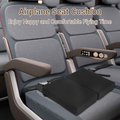 Foldable Stadium Seat Cushions 2 Pack, Bleacher Cushions with Carry Handle, 16.8 * 13.2 * 2 inches for Travel and Outdoor Use (Black)