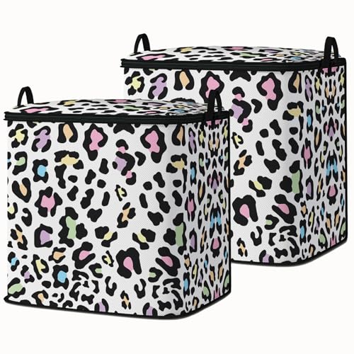 Large Comforter Storage Bag with Zipper,Closet Organizer for Clothes/Blankets/Quilts/Pillows,Fabric Moving Bags with Portable Handles 95L(2-Pack) - color: 14