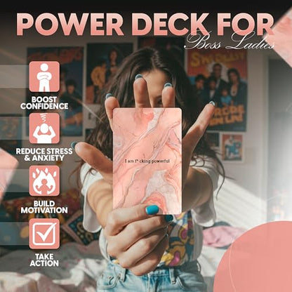 Badass Affirmations for Women – 54 Inspirational Affirmation Cards | Positive Self Care & Manifestation Deck, Funny Daily Motivation Cards, Empowerment Gifts for Women, Best Friend, and Coworker
