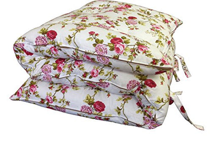 D&D Futon Furniture Traditional Japanese Floor Futon Mattresses, Foldable Cushion Mats, Yoga, Meditaion Single Size 3" Thick X 27" Wide X 80" Long (Red Rose White) - color: Red Rose White