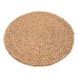 Angoily Woven Round Meditation Cushion 40cm Diameter Thick 1.5cm Eco-Friendly Plant Floor Pillow for Indoor Seating and Picnic Floor Pad