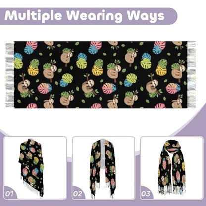 Ladies Warm Autumn Scarf Pashmina Wraps Shawl Winter Cozy - color: Picture (370)