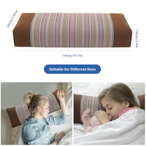 Adjustable Buckwheat Hull Pillow for Neck Pain Relief (21x8x4in) Natural Cooling Cervical Support Bed Pillow for Side & Back Sleepers with Night Sweats (Brown) - color: Brown