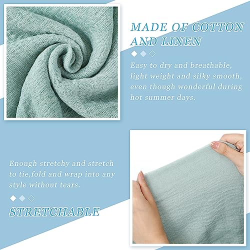 Geyoga 6 Pcs Women Scarf Shawl Hijab Scarves Cotton Crinkle Hijab for Women Blend Shawl Crinkle Wrap Head for Seasons - color: Vivid Colors