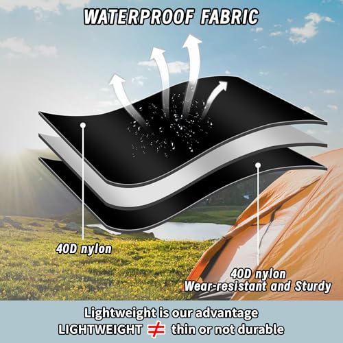 Inflatable Seat Cushion, Lightweight Camping Air Sitting Pad, Waterproof Air Seat Cushion, Portable Push-Press Seat Cushion for Airplane Travel Hiking Office Stadium Seat（Black）