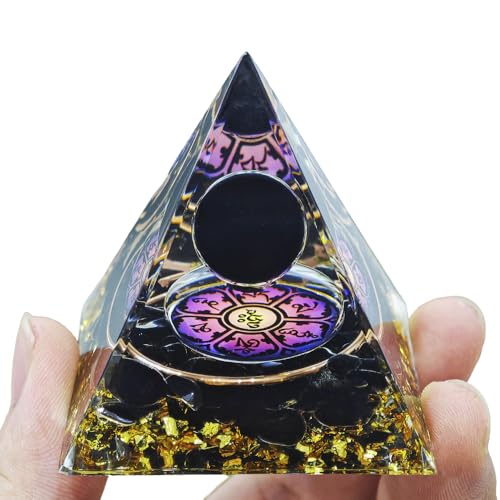 2inches Pyramid Decor Natural Crystal Energy Generator Pyramid Chakra Energy Crystal Pyramid Yoga Meditation Tool for Home Decoration Fengshui Ornaments Gift(2 inches Pyramid - Obsidian) - color: 2 Inches Pyramid - Obsidian