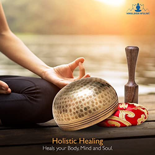 HIMALAYAN HEALING® Tibetan Singing Bowls Set~ Meditation Sound Bowl hand Hammered in Nepal For Yoga, Meditation, Mindfulness, Healing & Chakra balancing~ - size: 3 inch