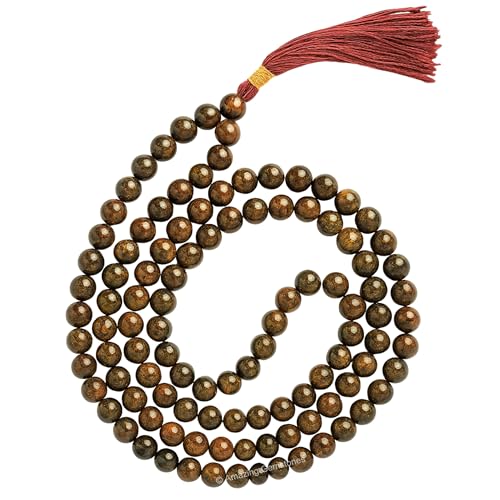 Amazing Gemstone Bronzite Mala Beads - 108 Prayer Beads for Meditation and Mindfulness Practice, Handcrafted Mala Beads with Natural Gemstones for Spiritual Healing and Relaxation (Plain) - color: Bronzite, style: Plain