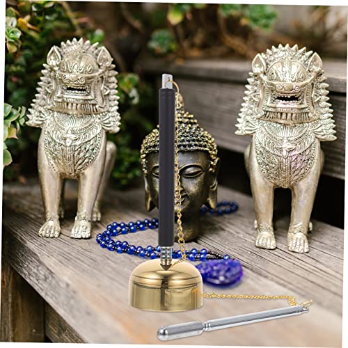 Generic Telescopic Meditation Sound Chime Handbell Lightweight Buddhist Accessory for Temple Prayer and with Smooth Edges and Construction