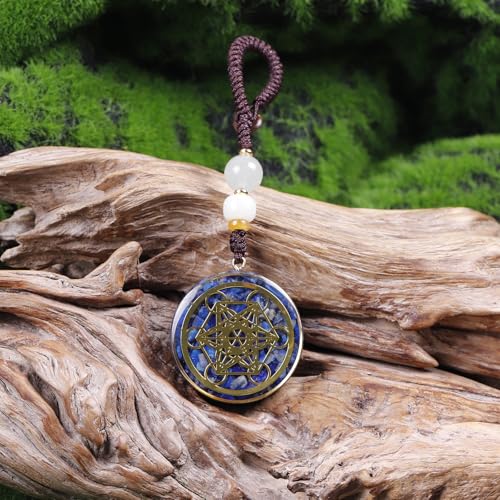 Day Day Up Orgonite Necklace - Sri Yantra Rotatable Pendant For Anti Stress Anxiety & Meditation - Malachite And Tiger Stone For Spiritual Healing & Positive Energy - color: Style 3