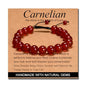 MASSIVE BEADS Handmade Yoga Natural Stone Crystal Healing Power Energy Gifts for Unisex Adult Bracelet Macrame Adjustable - color: Carnelian(Luck), size: 10mm