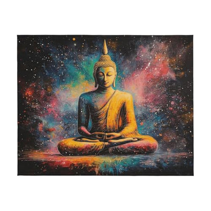 Meditating Monk Portrait Blanket,Double-Sided Fleece With Zen Artwork,Hypoallergenic & Lightweight,Perfect For Yoga Practitioners,Spiritual Gift,Suitable For Beds,Sofas And Offices 40x50 Inch