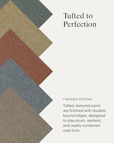 Chilewich Martha by Martha Stewart Heathered Shag Floor Mat in Flax - 3'x5' - Easy Care - Premium Indoor/Outdoor Utility Rug for Entry, Kitchen, Bath, Pool with Weatherproof Backing