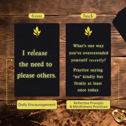 Miracle Mantras Positive Affirmations Cards – 54 Daily Affirmation Cards for Women & Men, Self Care, Love & Wealth, Mindfulness Motivational Deck, Inspirational Gift