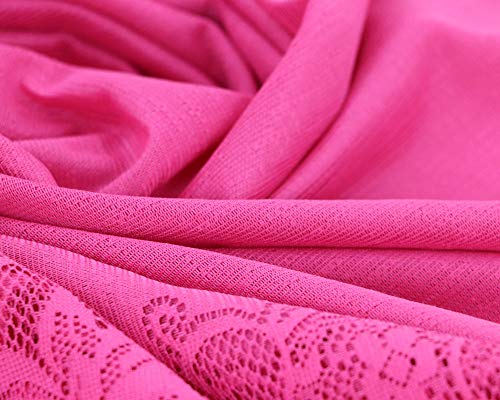RIIQIICHY Shawls and Wraps for Evening Dresses Scarfs for Women Pashmina Wedding Formal Shawl - color: Rose Red