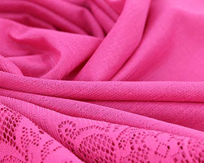 RIIQIICHY Shawls and Wraps for Evening Dresses Scarfs for Women Pashmina Wedding Formal Shawl - color: Rose Red