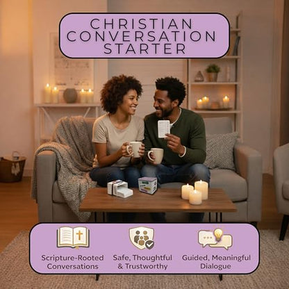 Christian Conversation Cards – 150 Scripture Reflection Questions to Deepen Faith & Spark Meaningful Discussion | Bible Devotional Cards for Groups & Personal Growth | Thought Provoker - color: Gray