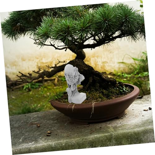 1pc Small Buddha Statue Decorative Zen Figurine for Home and Garden Compact Design Celestite Powder Material for Bonsai Arrangements and Indoor Decor