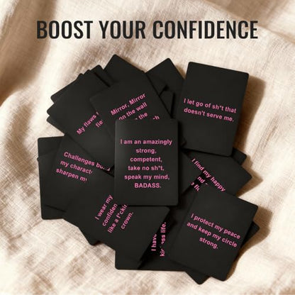 Badass Affirmation Cards - 100 Daily Motivational Birthday Gifts for Women, Affirmations Cards for Her, Best Friend, Sister, Daughter, Mom and More.