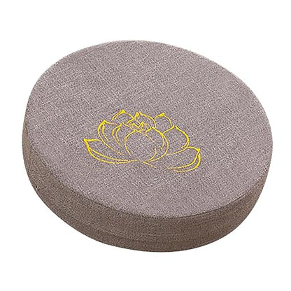 Round Hard Foam Cotton Cushion, Meditation Pad for Kneeling Practice at Home and Office (Gray) - color: Gray