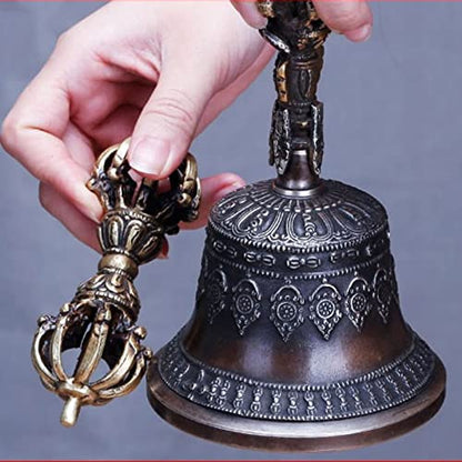 Hand Bell, Buddhist Meditation Bell And Dorje Set