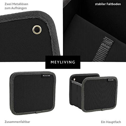 Foldable Box 4.9x6.5x5.5inches Desk Organizer Cosmetics Gift Make-up Kitchen Utensils, 2-Pack/X-Small, Lava Black - color: Lava Black, size: 2-Pack / X-Small