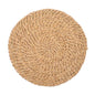 PRETYZOOM Meditation Seating Cushion Woven Floor Mat Thick 1.5cm Natural Straw Round Yoga Cushion for Indoor Meditation and Picnic 40cm Diameter