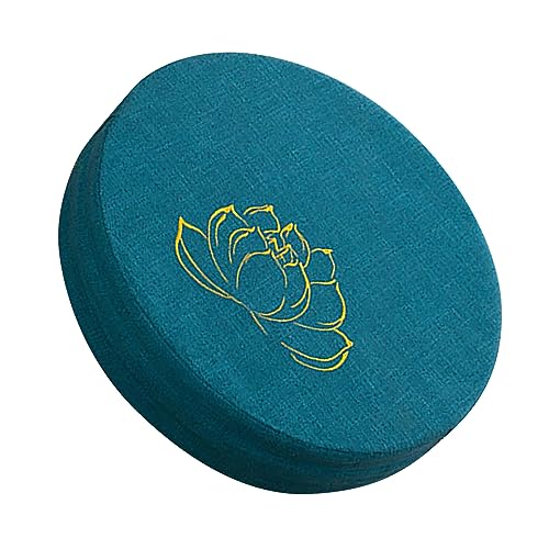 Round Hard Foam Cotton Cushion, Meditation Pad for Kneeling Practice at Home and Office (Lake Blue) - color: Lake Blue