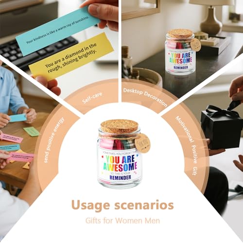 You are Awesome Jar-Motivational Positive Affirmation Cards,Self Care Thoughtful Encouragement Inspirational Gifts for Women Men Teen Girls Daughter Son Friends Coworker,Thank You Appreciation Gifts - style: You are Awesome