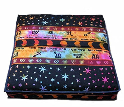 Indian 35" Mandala Square Floor Meditation Pillow Cover Cushion