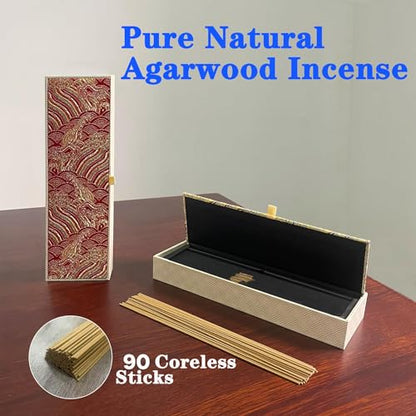 Chinese Natural Kynam Agarwood - Boasts a Distinctly Unique Aroma,ldeal for Home Incense, Meditation & More|Sustainable Harvesting Premium Incense Sticks, Meditation Gifts – Spiritual Cleansing
