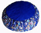 Meditation Cushion Zafu Pillow Japanese Kimono Silk Blue - color: Blue