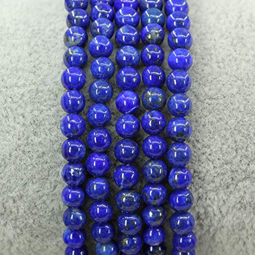 Keleny 4mm Natural Round Beads Gemstones Rock Crystal Stretch Bracelet 7 Inch Unisex - color: Blue Lapis