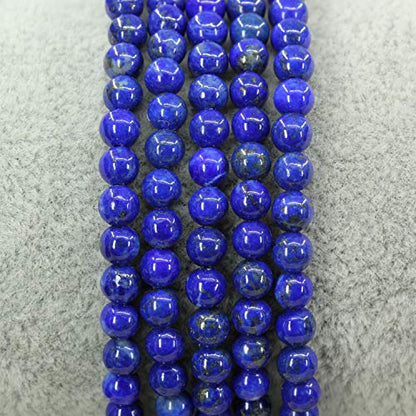 Keleny 4mm Natural Round Beads Gemstones Rock Crystal Stretch Bracelet 7 Inch Unisex - color: Blue Lapis