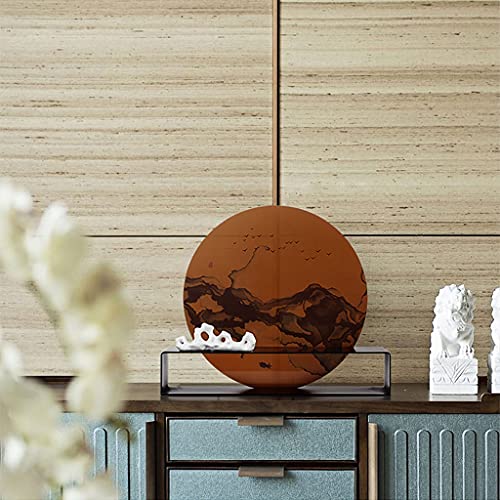 Table Desktop Decor New Chinese Ink Zen Round Decoration Home Living Room Desktop Decoration Office Desktop Decoration Decoration Statue Ornament