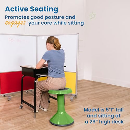 ECR4Kids ACE Active Core Engagement Wobble Stool, 18-Inch Seat Height, Flexible Seating, Grassy Green - color: Grassy Green