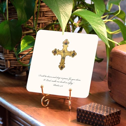 Maison De Papier Cross Bible Verse Quote Cards with Easel, 24 Oversized Inspirational Religious Verses on Premium Cardstock