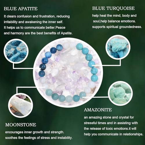 Strong Healing Crystal Bracelet 8MM Genuine Stone Bracelet Lucky Beaded Bracelet Chakra Bracelet 6.5 inch Positive Energy Inspirational Gifts for Women Mom - style: Best Friend
