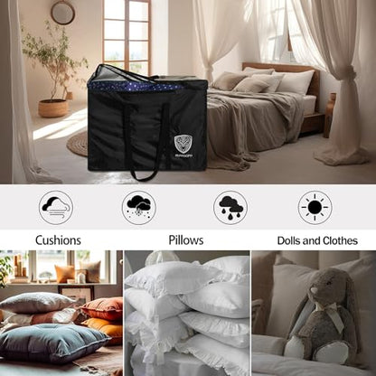 Outdoor Cushion Storage Bag Waterproof Square Large Patio Storage Bags with Zipper for Outdoor Furniture Cushion, 32 x32 x24IN - size: 32x32x24IN