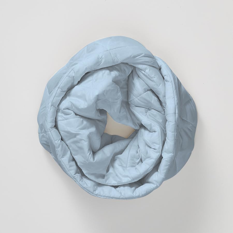 PYVOT Weighted Infinity Scarf, 3 lb Sensory Shoulder Wrap for Everyday Comfort - color: Light Blue