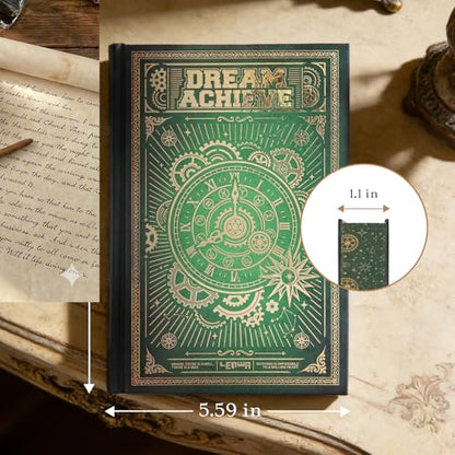Blank Journal Notebook with Sprayed Edges - 288 Pages,100gsm Thick Paper, Unlined Vintage Journal for Men Women, A5 Hardcover Plain Sketchbook for Drawing, Writing, Dream Journal & Art Gift