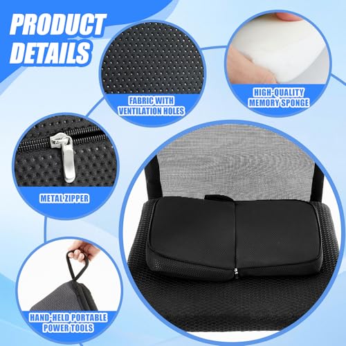 Dunzy Travel Seat Cushion Portable Airplane Seat Cushion 14.6" × 10.4" Foldable Memory Foam Comfort Pad for Stadium, Flights, Office, Camping, Bleachers